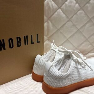 NOBULL White Trainers with Brown Sole